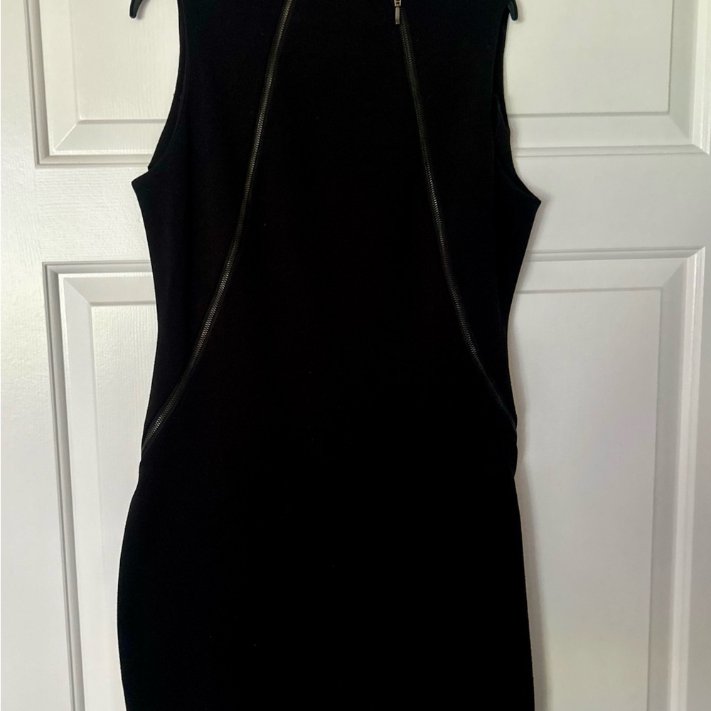 Calvin Klein Black Halter Bodycon Midi Dress